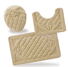 Load image into Gallery viewer, 3PC Memory Foam Bath Mat Set